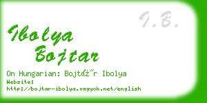 ibolya bojtar business card